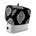 thumbnail image 1 of Toaster Cover 2 Slice, Baroque Black Dustproof Bakeware Oven Protector with Top Hook, Vintage Damask Classic Floral Waterproof Small Kitchen Appliance Toasters Dust Cover, 11"x6"x8", 1 of 9