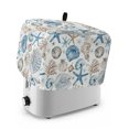 thumbnail image 1 of Toaster Cover 2 Slice, Blue Beige Coastal Dustproof Bakeware Oven Protector with Top Hook, Summer Beach Starfish Shell Nautical Waterproof Small Kitchen Appliance Toasters Dust Cover, 11"x6"x8", 1 of 9