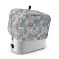 thumbnail image 1 of Toaster Cover 2 Slice, Blue Pink Botanical Dustproof Bakeware Oven Protector with Top Hook, Spring Floral Vintage Waterproof Small Kitchen Appliance Toasters Dust Cover, 12"x7.5"x8", 1 of 9