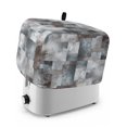thumbnail image 1 of Toaster Cover 2 Slice, Gray Geometric Dustproof Bakeware Oven Protector with Top Hook, Modern Abstract Art Block Waterproof Small Kitchen Appliance Toasters Dust Cover, 11"x6"x8", 1 of 9