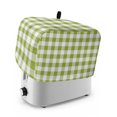 thumbnail image 1 of Toaster Cover 2 Slice, Green Plaid Dustproof Bakeware Oven Protector with Top Hook, Gradient Geometric Buffalo White Checkered Waterproof Small Kitchen Appliance Toasters Dust Cover, 12"x7.5"x8", 1 of 9