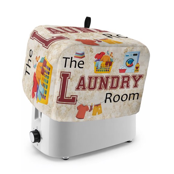 Toaster Cover 2 Slice, Laundry Room Dustproof Bakeware Oven Protector with Top Hook, Rustic Farmhouse Washing Machine Clothes Waterproof Small Kitchen Appliance Toasters Dust Cover, 11"x6"x8"