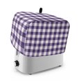 thumbnail image 1 of Toaster Cover 2 Slice, Purple Checkered Dustproof Bakeware Oven Protector with Top Hook, Farmhouse Buffalo Plaid Waterproof Small Kitchen Appliance Toasters Dust Cover, 11"x6"x8", 1 of 9
