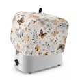 thumbnail image 1 of Toaster Cover 2 Slice, Retro Spring Floral Dustproof Bakeware Oven Protector with Top Hook, Brown Butterfly Botanical Waterproof Small Kitchen Appliance Toasters Dust Cover, 11"x6"x8", 1 of 9