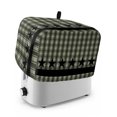 thumbnail image 1 of Toaster Cover 2 Slice, Sage Green Black Plaid Dustproof Bakeware Oven Protector with Top Hook, Vintage Star Buffalo Check Rustic Waterproof Small Kitchen Appliance Toasters Dust Cover, 12"x7.5"x8", 1 of 9