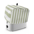 thumbnail image 1 of Toaster Cover 2 Slice, Sage Green Striped Dustproof Bakeware Oven Protector with Hook, Modern Farmhouse Sage Green White Stripes Waterproof Small Kitchen Appliance Toasters Dust Cover, 12"x7.5"x8", 1 of 9