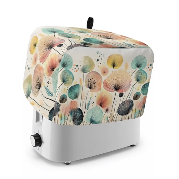 Toaster Cover 2 Slice, Vintage Spring Floral Dustproof Bakeware Oven Protector with Top Hook, Summer Botanical Abstract Art Waterproof Small Kitchen Appliance Toasters Dust Cover, 12"x7.5"x8"