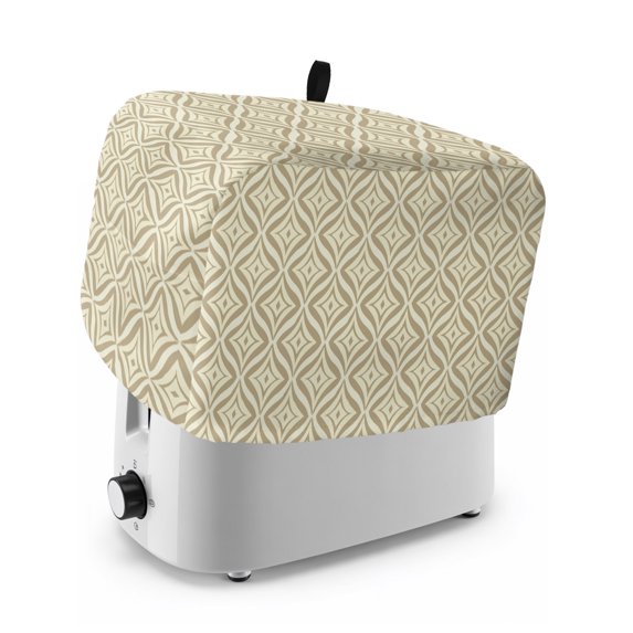 Toaster Cover 2 Slice, Yellow Geometric Dustproof Bakeware Oven Protector with Top Hook, Contemporary Art Modern Abstract Waterproof Small Kitchen Appliance Toasters Dust Cover, 12"x7.5"x8"