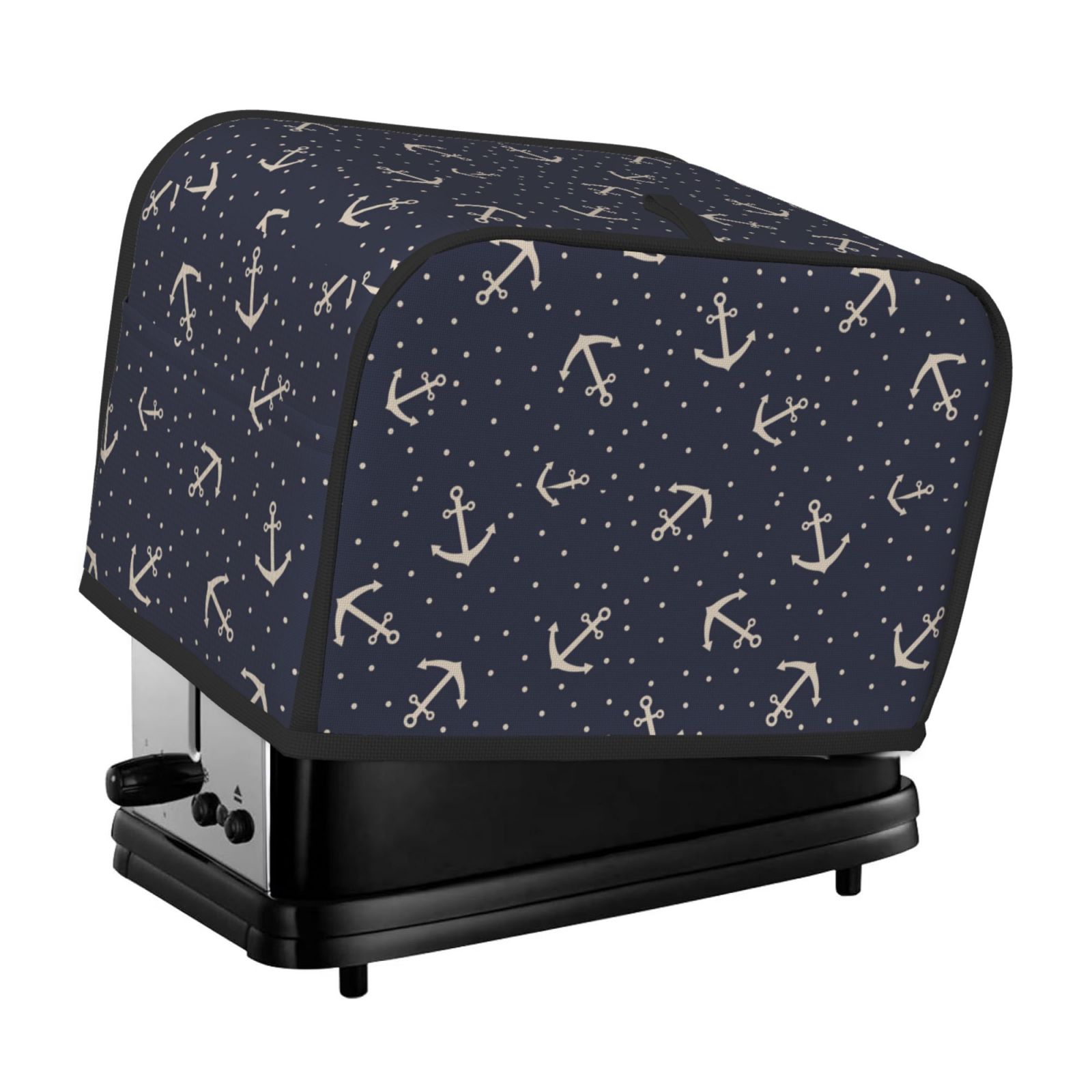 Machine Cover Kitchen Toaster Cover 2 Slice - anchor dots cute navyblue Kitchen Bread Machine ...