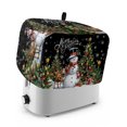 thumbnail image 1 of Toaster Cover 4 Slice, Black Christmas Dustproof Bakeware Oven Protector with Top Hook, Snowman Xmas Tree Snowflake Gifts Elk Waterproof Small Kitchen Appliance Toasters Dust Cover, 12"x11"x8", 1 of 7