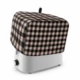 thumbnail image 1 of Toaster Cover 4 Slice, Black Plaid Dustproof Bakeware Oven Protector with Top Hook, Vintage Country Gray Buffalo Check Gingham Waterproof Small Kitchen Appliance Toasters Dust Cover, 12"x11"x8", 1 of 9