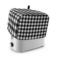 thumbnail image 1 of Toaster Cover 4 Slice, Black White Plaid Dustproof Bakeware Oven Protector with Top Hook, Modern Simple Buffalo Check Gingham Waterproof Small Kitchen Appliance Toasters Dust Cover, 12"x11"x8", 1 of 9