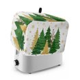 thumbnail image 1 of Toaster Cover 4 Slice, Green Christmas Tree Dustproof Bakeware Oven Protector with Top Hook, Golden Xmas Tree Winter Snowflake Waterproof Small Kitchen Appliance Toasters Dust Cover, 12"x11"x8", 1 of 9