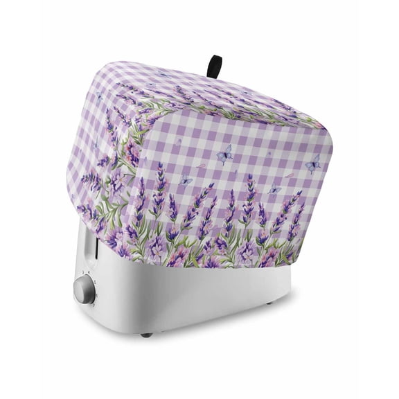 Toaster Cover 4 Slice Purple Lavender Flower Toaster Oven Cover with Pockets Butterfly Buffalo Plaid Dustproof Bakeware Protector Small Kitchen Appliance Dust Covers and Fingerprint Protection