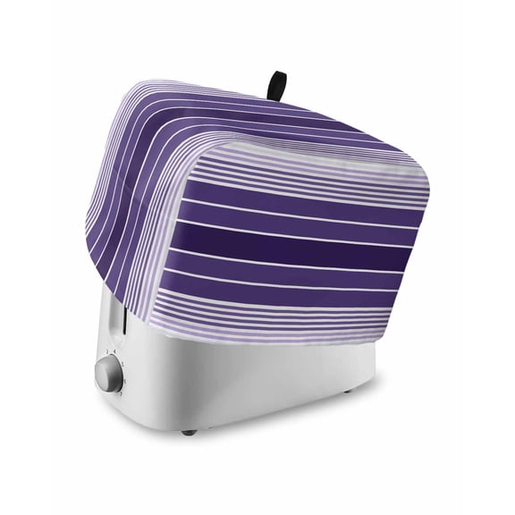 Toaster Cover 4 Slice Purple Stripes Toaster Oven Cover with Pockets Gradient Striped Dustproof Bakeware Protector Small Kitchen Appliance Dust Covers and Fingerprint Protection