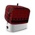 thumbnail image 1 of Toaster Cover 4 Slice, Red Black Plaid Dustproof Bakeware Oven Protector with Top Hook, Country Vintage Star Abstract Gingham Waterproof Small Kitchen Appliance Toasters Dust Cover, 12"x11"x8", 1 of 9