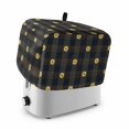 thumbnail image 1 of Toaster Cover 4 Slice, Sunflower, Dustproof Bakeware Oven Protector with Top Hook, Gradual Geometric Abstract Modern Black Waterproof Small Kitchen Appliance Toasters Dust Cover, 12"x11"x8", 1 of 9