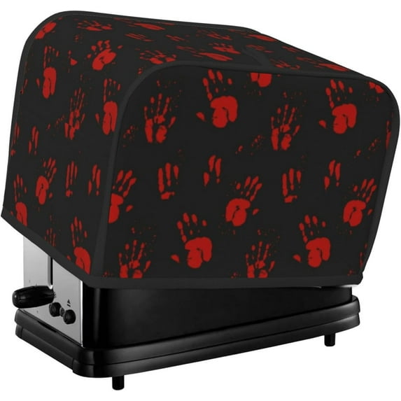 Toaster Cover 4 Slice Terror Dustproof Bread Maker Cover Fingerprint Bakeware Protection Wide Slot Toaster Bag Reusable Kitchen Small Appliance Cover TC278