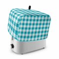 thumbnail image 1 of Toaster Cover 4 Slice, Turquoise Checkered Dustproof Bakeware Oven Protector with Top Hook, Farmhouse Buffalo Plaid Waterproof Small Kitchen Appliance Toasters Dust Cover, 12"x11"x8", 1 of 9
