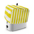 thumbnail image 1 of Toaster Cover 4 Slice, Yellow Striped Dustproof Bakeware Oven Protector with Top Hook, Modern Farmhouse Yellow White Stripes Waterproof Small Kitchen Appliance Toasters Dust Cover, 12"x11"x8", 1 of 7