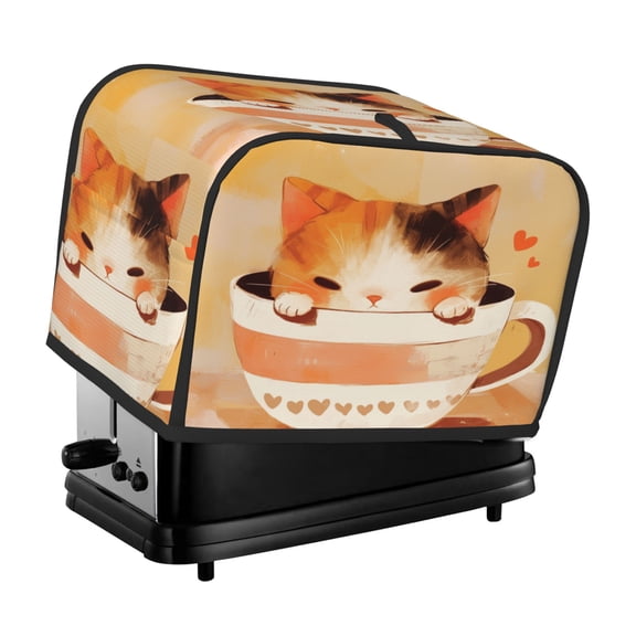Toaster Cover For 2 Or 4 Slice, Two Or Four Slice Toaster Hood Dust-Proof Cover For Home Kitchen Washable Small Appliance Cute Cap Cup (27)
