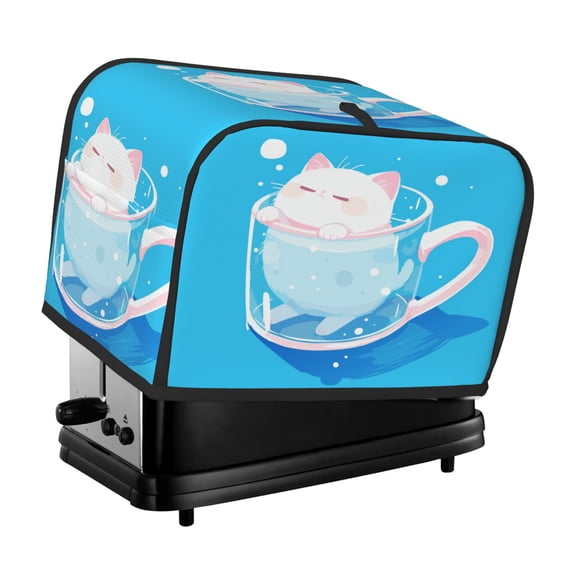 Toaster Cover For 2 Or 4 Slice, Two Or Four Slice Toaster Hood Dust-Proof Cover For Home Kitchen Washable Small Appliance Cute Cap Cup (2)