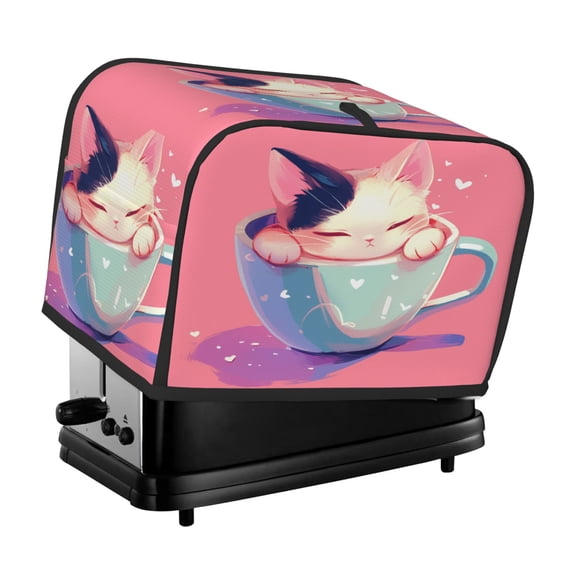 Toaster Cover For 2 Or 4 Slice, Two Or Four Slice Toaster Hood Dust-Proof Cover For Home Kitchen Washable Small Appliance Cute Cap Cup (36)