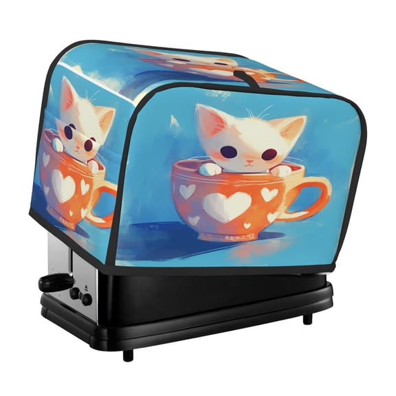 Toaster Cover For 2 Or 4 Slice, Two Or Four Slice Toaster Hood Dust-Proof Cover For Home Kitchen Washable Small Appliance Cute Cap Cup (4)