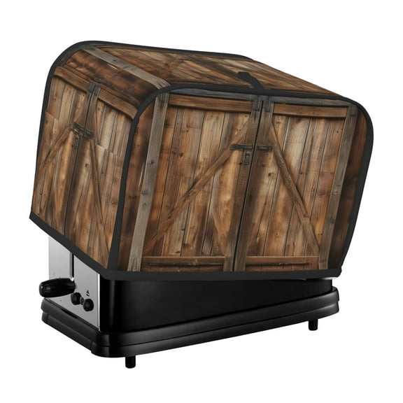 Toaster Cover For 2 Or 4 Slice, Two Or Four Slice Toaster Hood Dust-Proof Cover For Home Kitchen Washable Small Appliance Rustic Barn Door