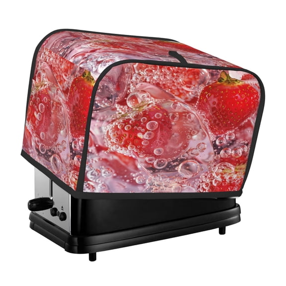 Toaster Cover For 2 Or 4 Slice, Two Or Four Slice Toaster Hood Dust-Proof Cover For Home Kitchen Washable Small Appliance Soda Ice Strawberry (13)