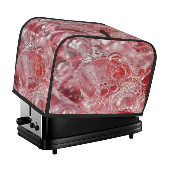 Toaster Cover For 2 Or 4 Slice, Two Or Four Slice Toaster Hood Dust-Proof Cover For Home Kitchen Washable Small Appliance Soda Ice Strawberry (17)