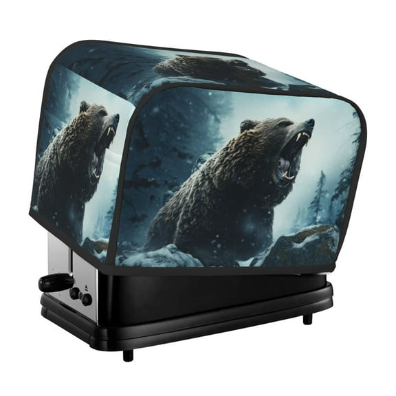 Toaster Cover For 2 Or 4 Slice, Two Or Four Slice Toaster Hood Dust-Proof Cover For Kitchen Washable Small Appliance Bear