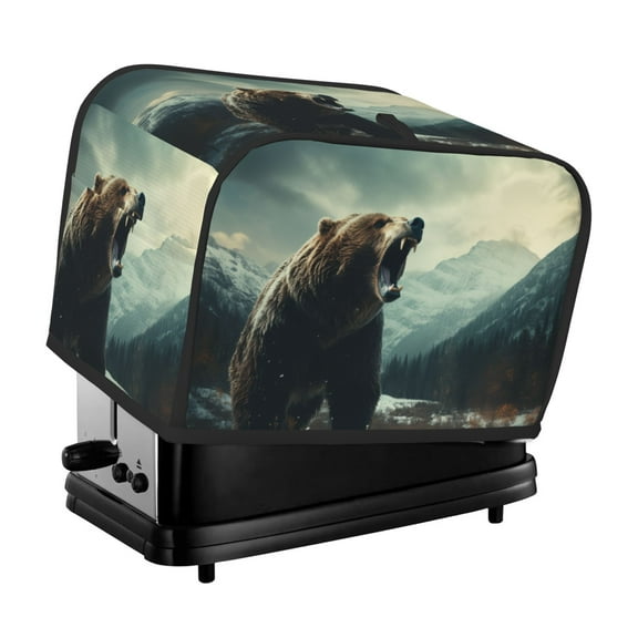 Toaster Cover For 2 Or 4 Slice, Two Or Four Slice Toaster Hood Dust-Proof Cover For Kitchen Washable Small Appliance Bear