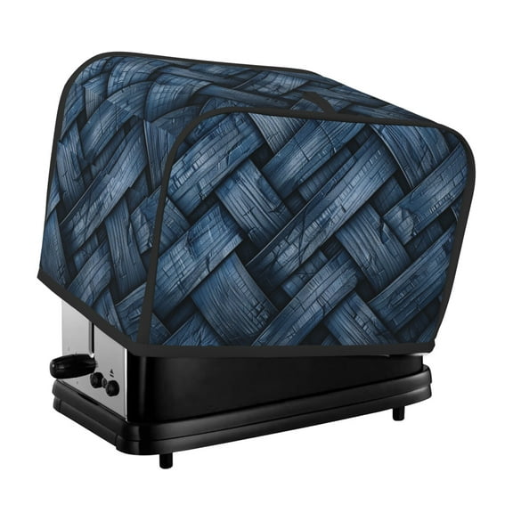 Toaster Cover For 2 Or 4 Slice, Two Or Four Slice Toaster Hood Dust-Proof Cover For Kitchen Washable Small Appliance Blue Dark Fabric Mix