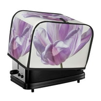 Toaster Cover For 2 Or 4 Slice, Two Or Four Slice Toaster Hood Dust-Proof Cover For Kitchen Washable Small Appliance Gorgeous Flower Purple (2)