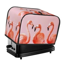 Toaster Cover For 2 Or 4 Slice, Two Or Four Slice Toaster Hood Dust-Proof Cover For Kitchen Washable Small Appliance Pink Flamingos