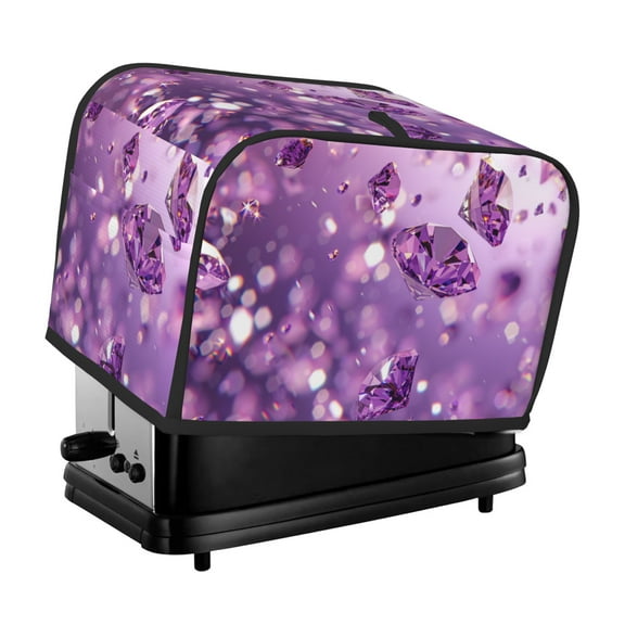 Toaster Cover For 2 Or 4 Slice, Two Or Four Slice Toaster Hood Dust-Proof Cover For Kitchen Washable Small Appliance Purple Crystal Fall