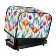 thumbnail image 1 of Toaster Cover For 2 Or 4 Slice, Two Or Four Slice Toaster Hood Dust-Proof Cover For Kitchen Washable Small Appliance Tulipa Blue Leaf, 1 of 5