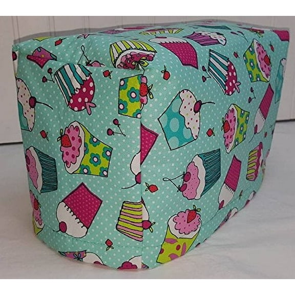 Teal Cupcakes Toaster Cover by Penny's Needful Things (2 Slice)