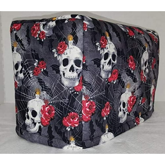 Skulls Webs & Roses Toaster Cover by Penny's Needful Things (4 Slice)