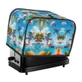 thumbnail image 1 of Toaster Covers 2 Slice, Astronaut Tropical Dolphin Waterproof Bread Machine Cover Fits for Standard 2 Slice Toasters, Home Decor Toaster Protection with Hanging Rope, 1 of 7