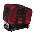 thumbnail image 1 of Toaster Covers 2 Slice, Black Panther Red Background Waterproof Bread Machine Cover Fits for Standard 2 Slice Toasters, Home Decor Toaster Protection with Hanging Rope, 1 of 7