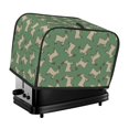 thumbnail image 1 of Toaster Covers 2 Slice, Classic Cute Goat Green Waterproof Bread Machine Cover Fits for Standard 2 Slice Toasters, Home Decor Toaster Protection with Hanging Rope, 1 of 7