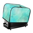 thumbnail image 1 of Toaster Covers 2 Slice, Cyan Mint Marble Waterproof Bread Machine Cover Fits for Standard 2 Slice Toasters, Home Decor Toaster Protection with Hanging Rope, 1 of 7