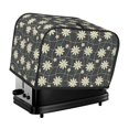 thumbnail image 1 of Toaster Covers 2 Slice, Daisies Flowers Stripe Waterproof Bread Machine Cover Fits for Standard 2 Slice Toasters, Home Decor Toaster Protection with Hanging Rope, 1 of 7