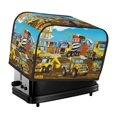 thumbnail image 1 of Toaster Covers 2 Slice, Different Construction Site Vehicles Waterproof Bread Machine Cover Fits for Standard 2 Slice Toasters, Home Decor Toaster Protection with Hanging Rope, 1 of 7