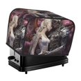 thumbnail image 1 of Toaster Covers 2 Slice, Futuristic Flower Couple Waterproof Bread Machine Cover Fits for Standard 2 Slice Toasters, Home Decor Toaster Protection with Hanging Rope, 1 of 7
