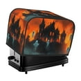 thumbnail image 1 of Toaster Covers 2 Slice, Halloween Flame Castle Ghost A Waterproof Bread Machine Cover Fits for Standard 2 Slice Toasters, Home Decor Toaster Protection with Hanging Rope, 1 of 7