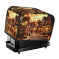 thumbnail image 1 of Toaster Covers 2 Slice, Halloween Street Party Waterproof Bread Machine Cover Fits for Standard 2 Slice Toasters, Home Decor Toaster Protection with Hanging Rope, 1 of 7