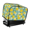 thumbnail image 1 of Toaster Covers 2 Slice, Lemons Chamomile Flowers Waterproof Bread Machine Cover Fits for Standard 2 Slice Toasters, Home Decor Toaster Protection with Hanging Rope, 1 of 7
